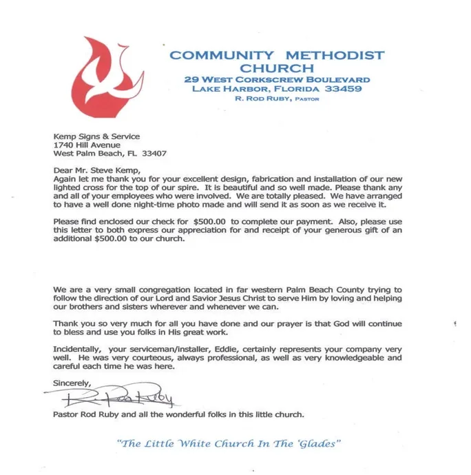 Kemp Signs commercial signage installation — customer testimonial